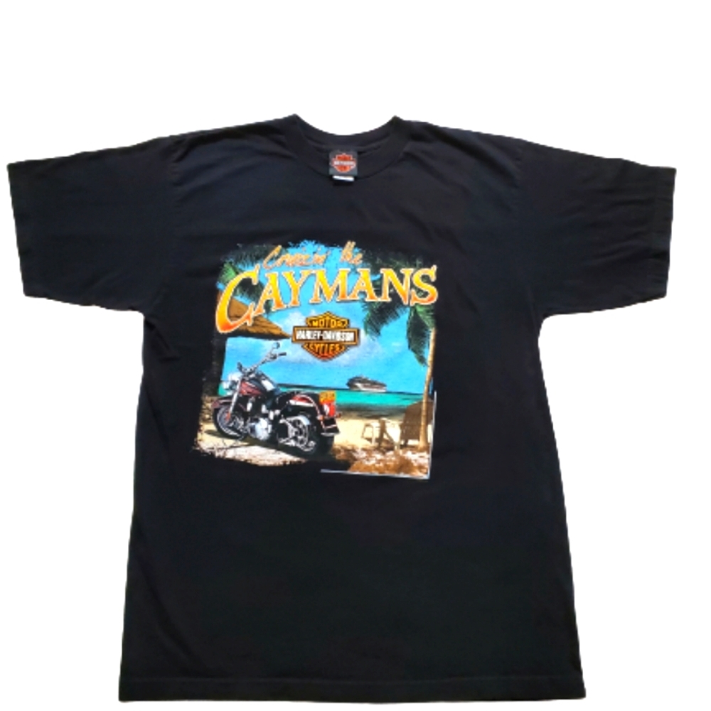 Vintage 2003 Harley Davidson Sz XL Grand Cayman Islands Tshirt Black